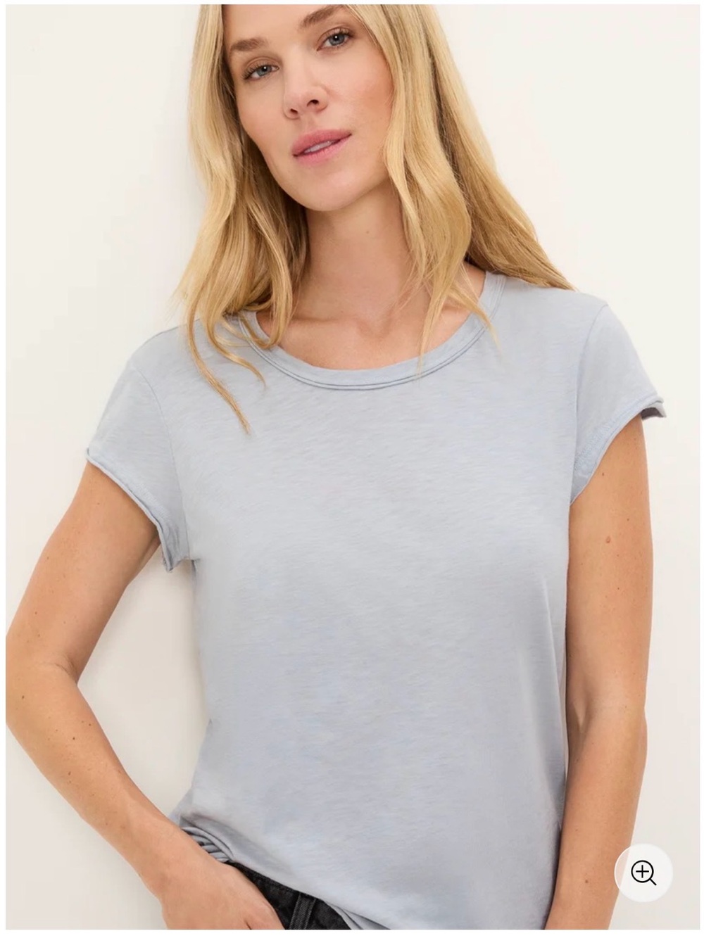 Michael Stars Women’s Trudy Supima Tee Crystal Blue Size Small NWOT MSRP $78